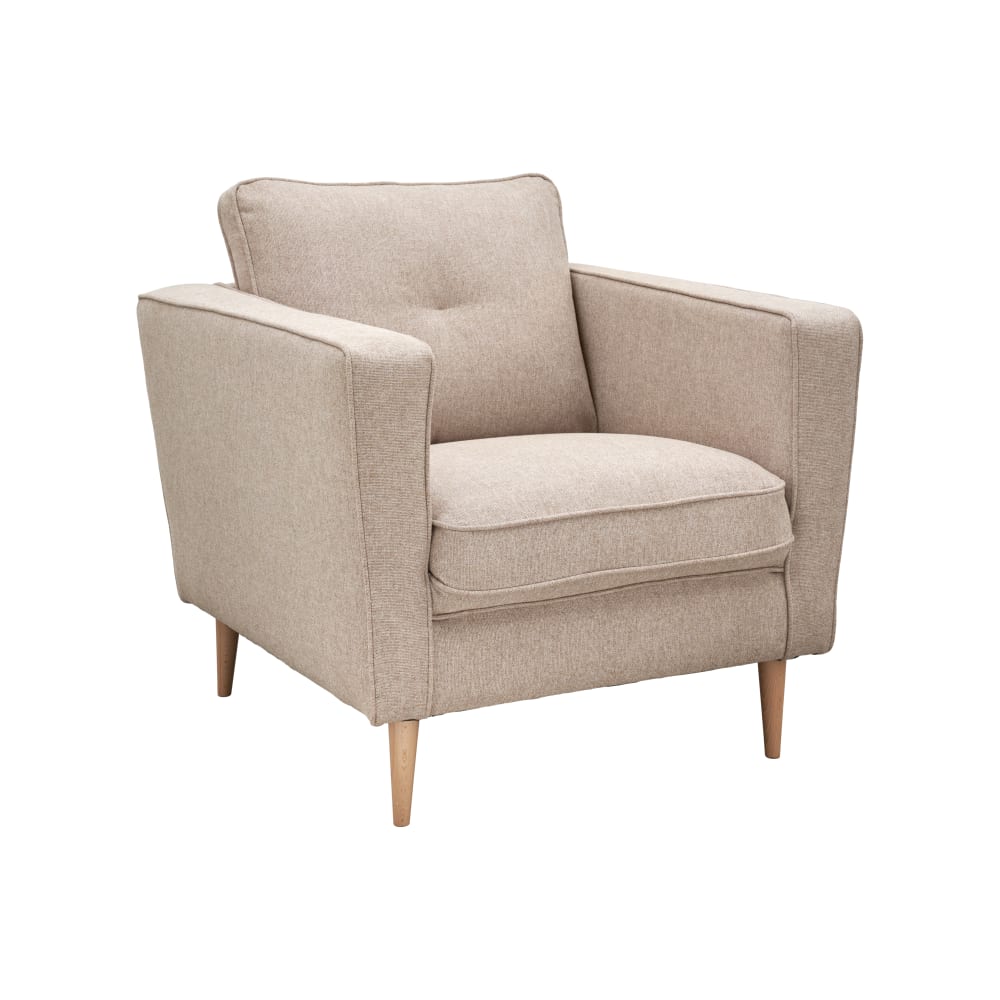Fauteuil 1 place en tissu crème — Beyit