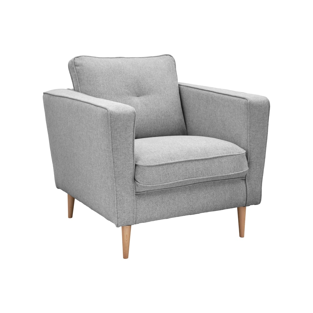 Fauteuil 1 place en tissu gris — Beyit