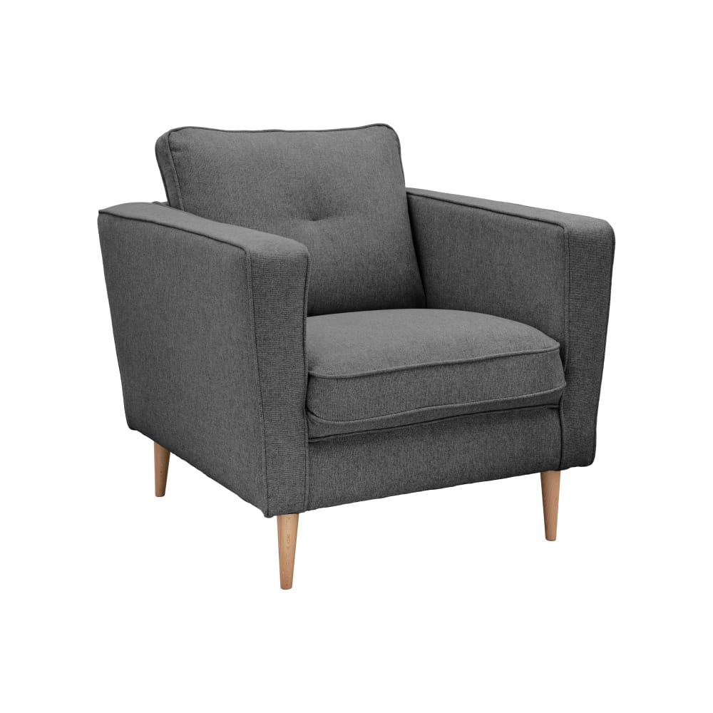 Fauteuil 1 place en tissu anthracite — Beyit