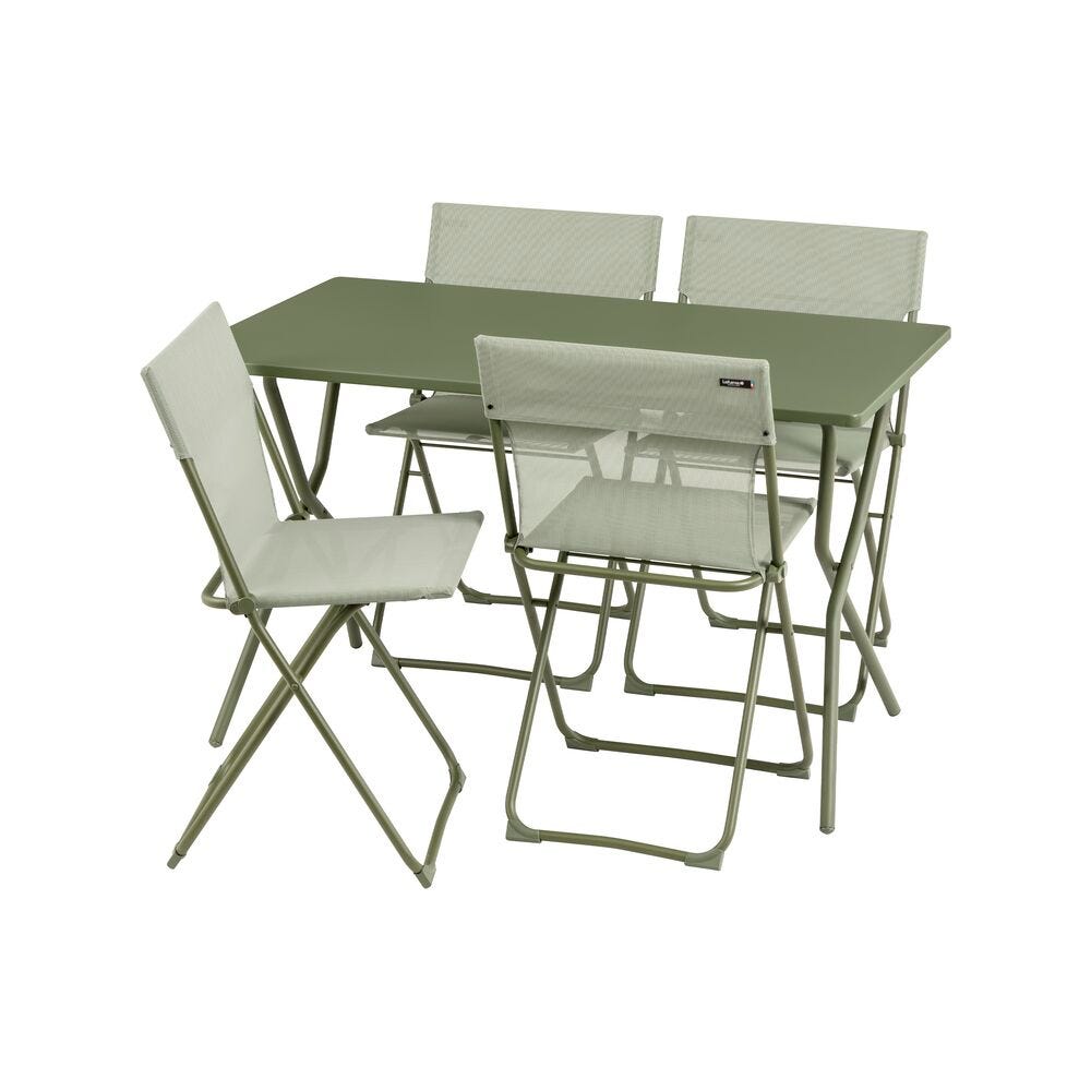 Ensemble 1 table, 4 chaises - pliantes