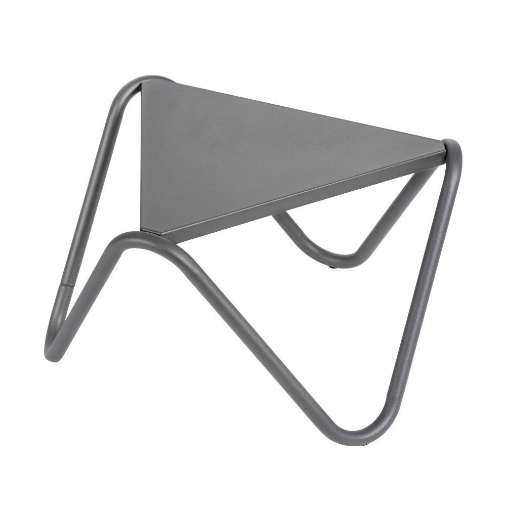 Table basse en acier gris L57xl57xH32
