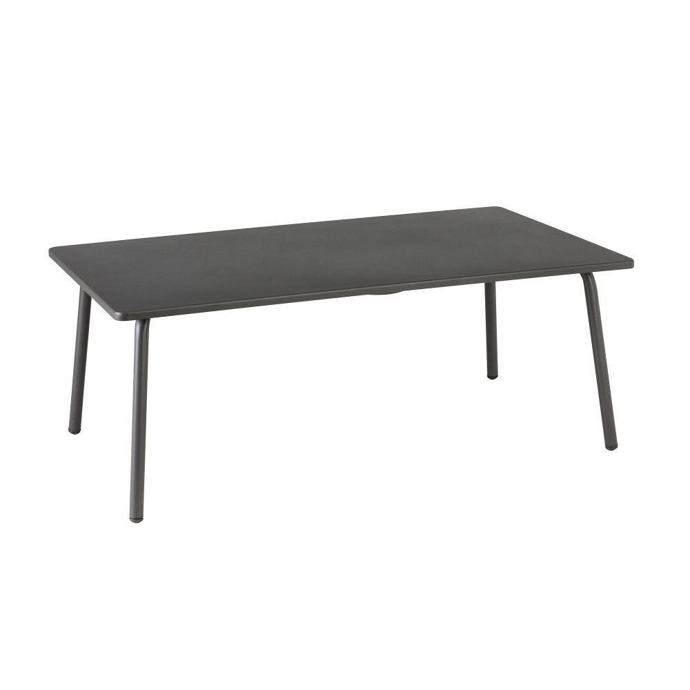Table basse rectangle en acier gris L59xl102xH41