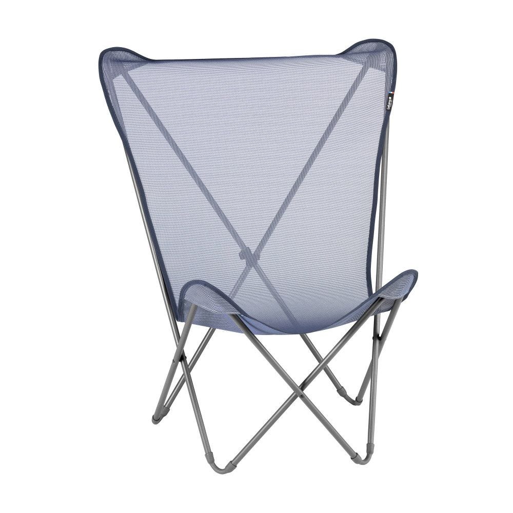 Fauteuil papillon en acier bleu L60xl78xH99