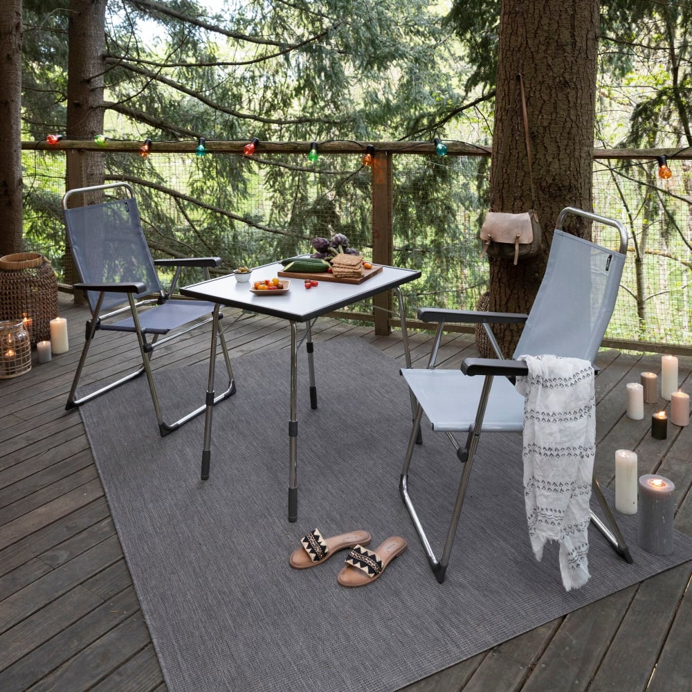 Lot de 2 fauteuils pliants ultra-légers en acier bleu