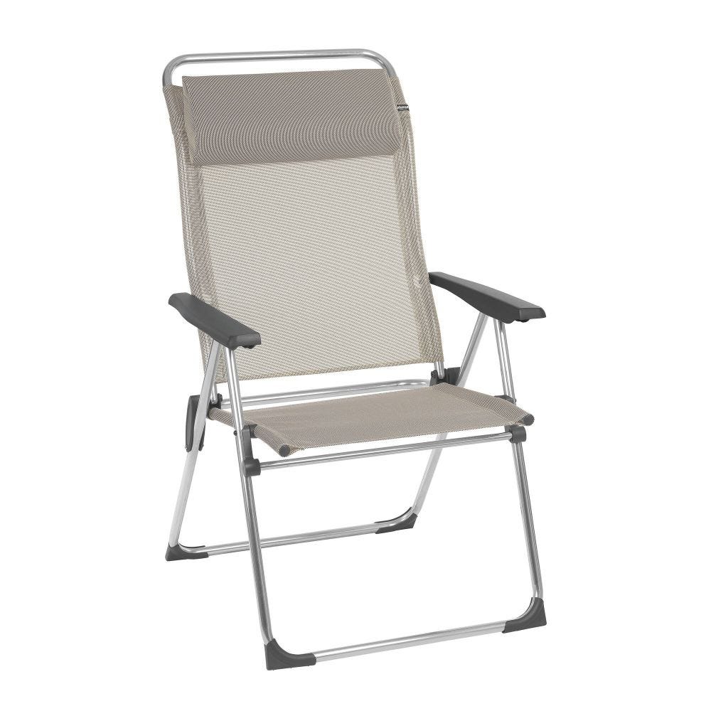Fauteuil pliant multi-positions en aluminium L68xl68xH111