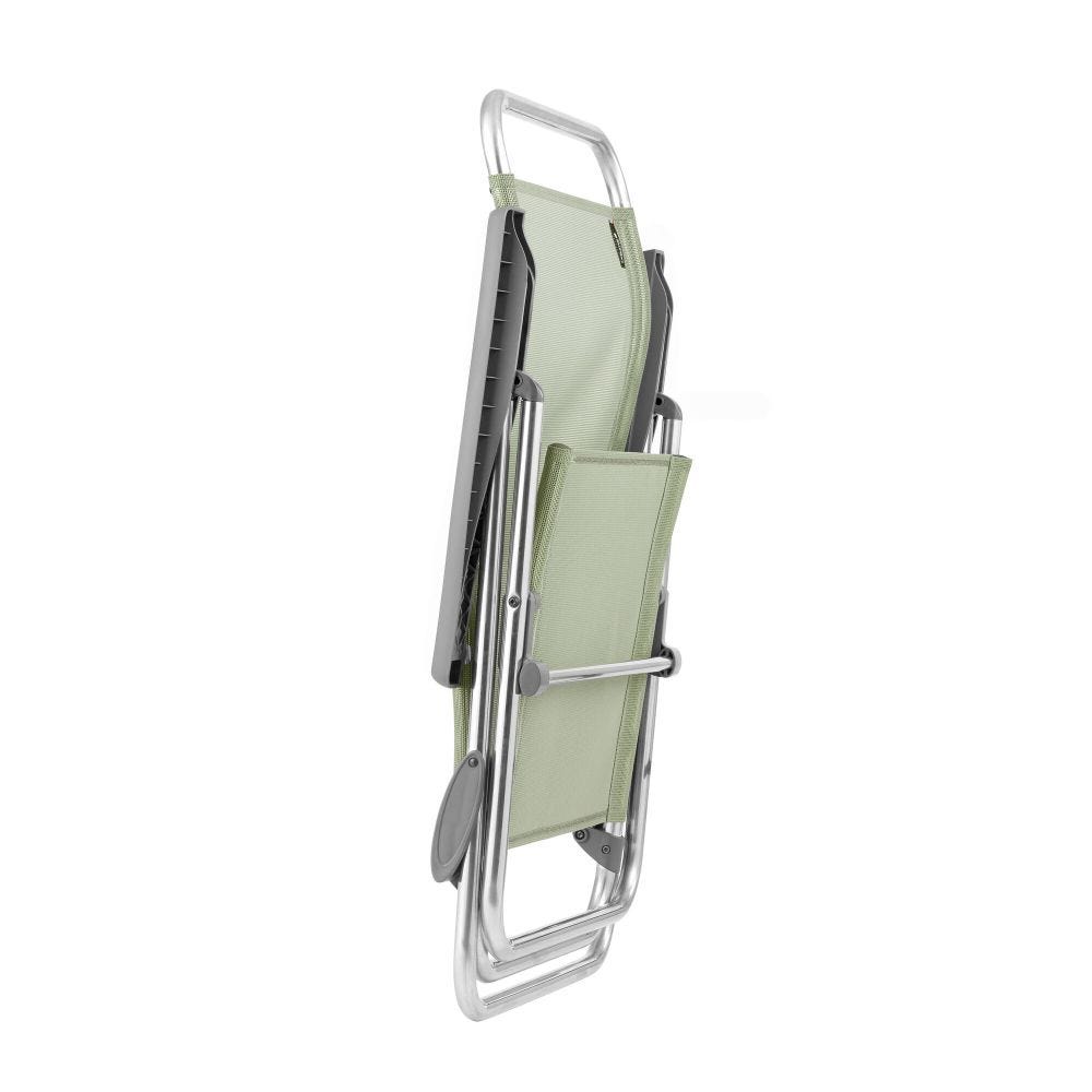 Fauteuil pliant ultra-léger en aluminium vert L69xl63xH101