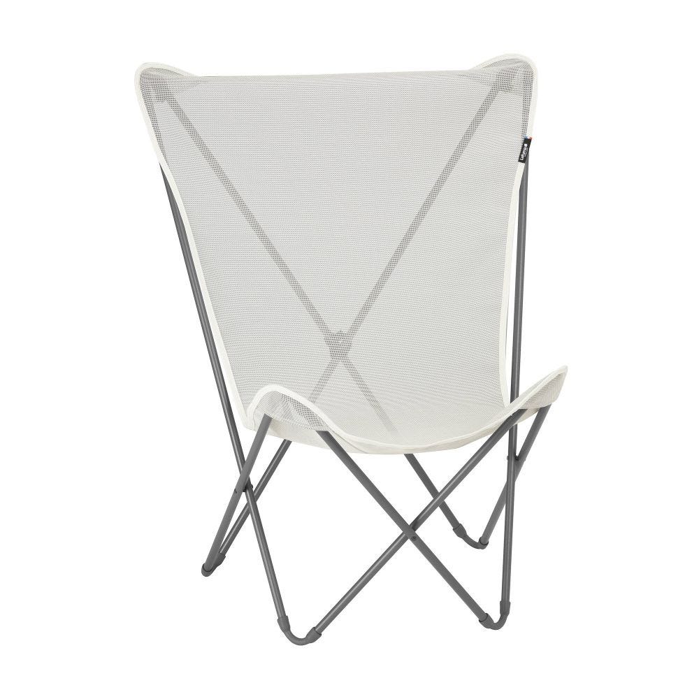 Fauteuil papillon en acier beige L60xl78xH99