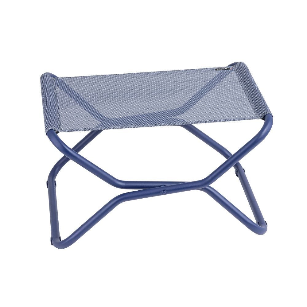 Repose-pieds pliant en acier bleu L51xl66xH35