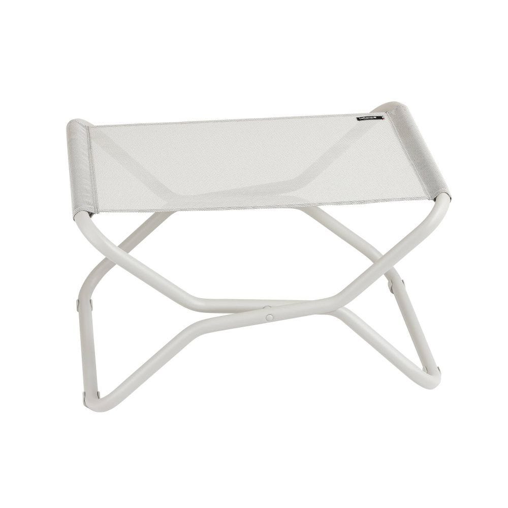 Repose-pieds pliant en acier beige L51xl66xH35