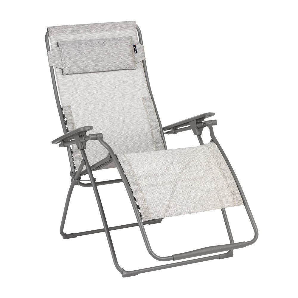 Fauteuil relax zéro gravité en acier gris L97xl76xH123