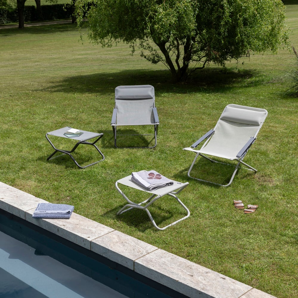 Chilienne pliante en acier gris L93xl67xH88