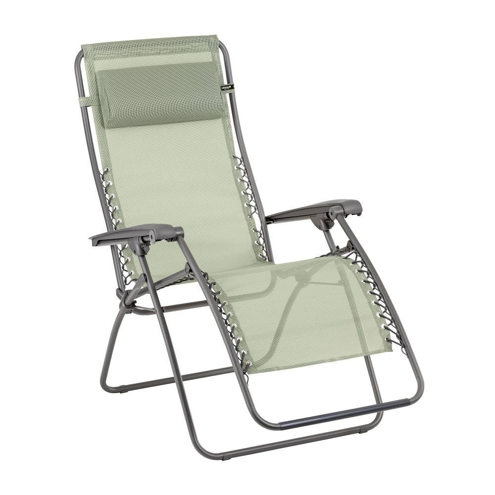 Fauteuil relax zéro gravité en acier vert L87xl67xH115
