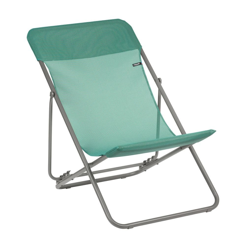 Chilienne jardin pliant multi-positions en acier vert L83xl62xH91 Chilienne jardin pliant multi-positions en acier vert L83xl62xH91
