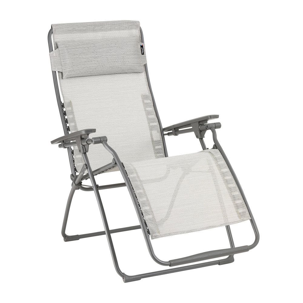 Fauteuil relax zéro gravité en acier gris L88xl71xH115