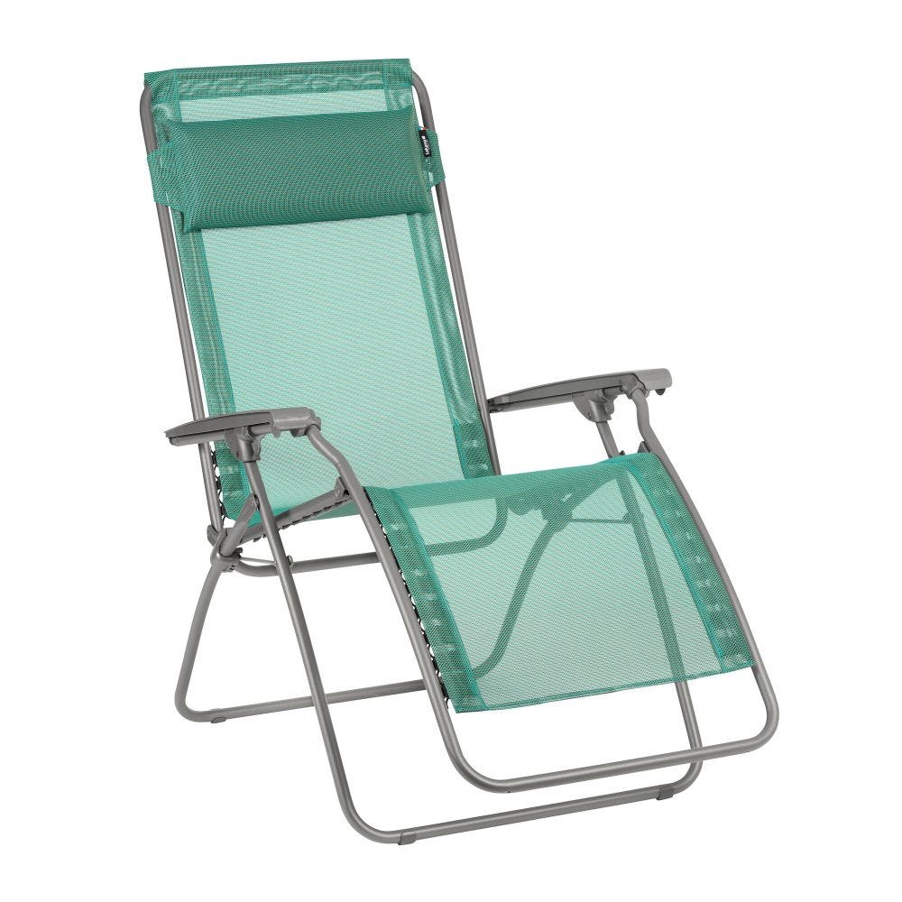 Fauteuil relax zéro gravité en acier vert L88xl67xH114