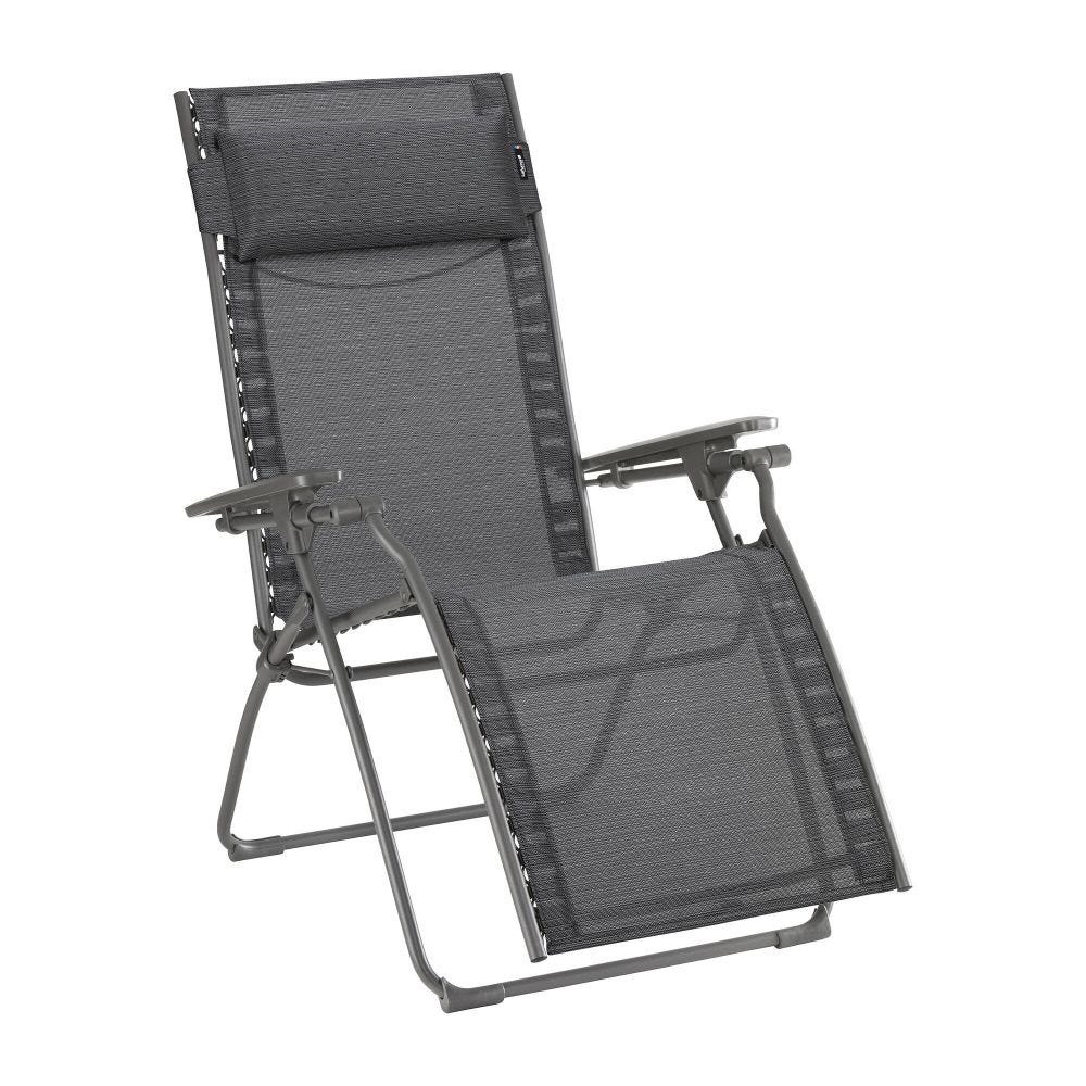 Fauteuil relax zéro gravité en acier gris L85xl71xH114