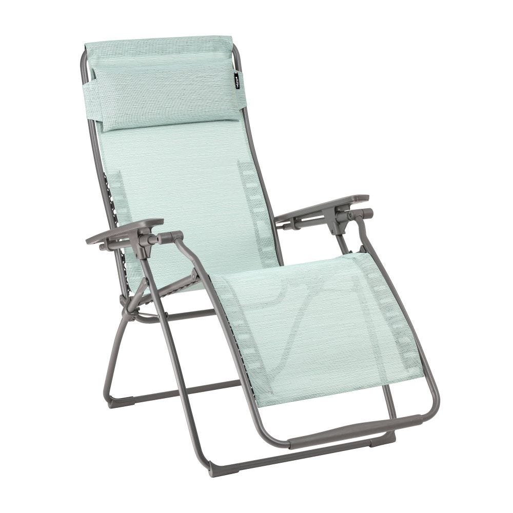 Fauteuil relax zéro gravité en acier bleu L88xl71xH115