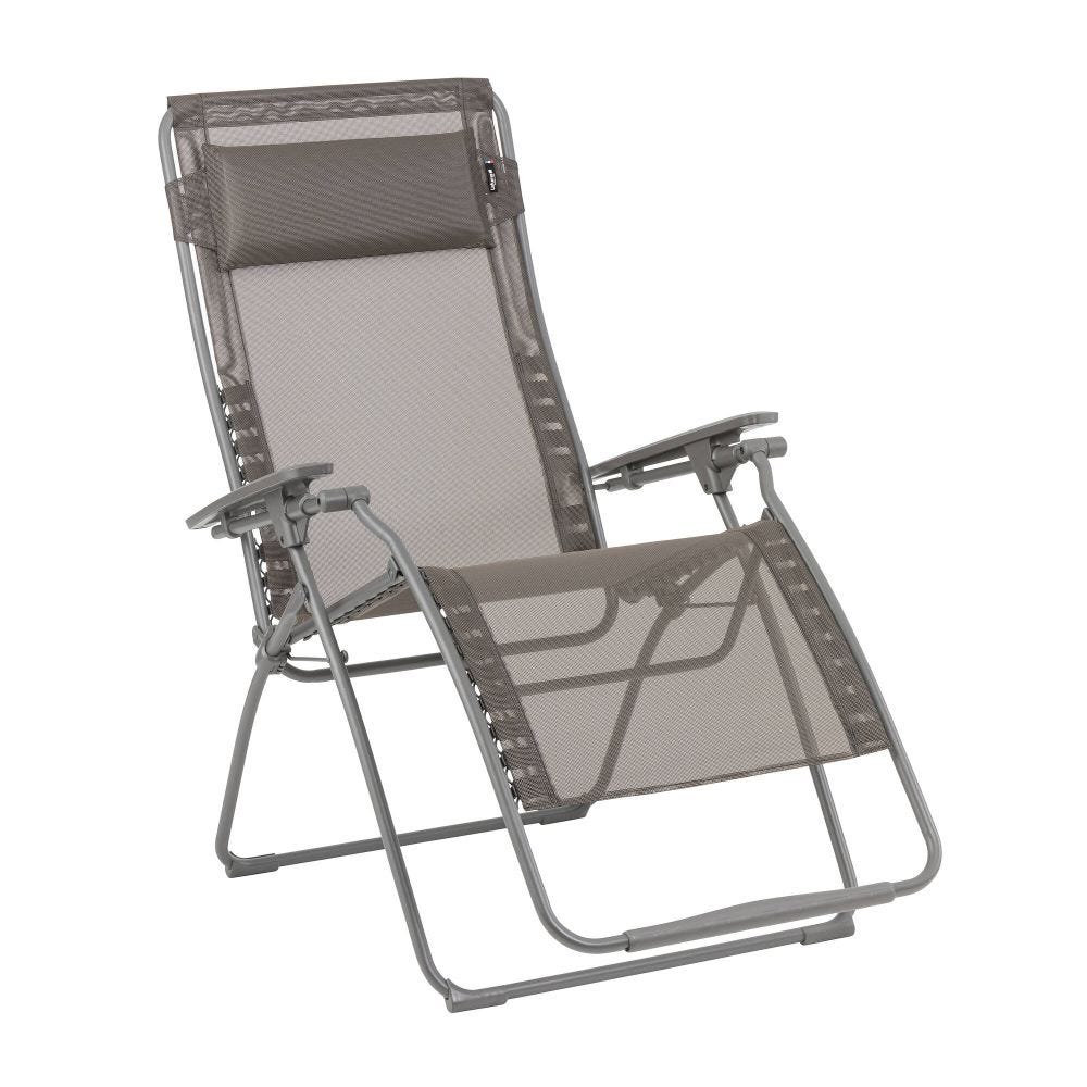 Fauteuil relax zéro gravité en acier marron L97xl76xH123