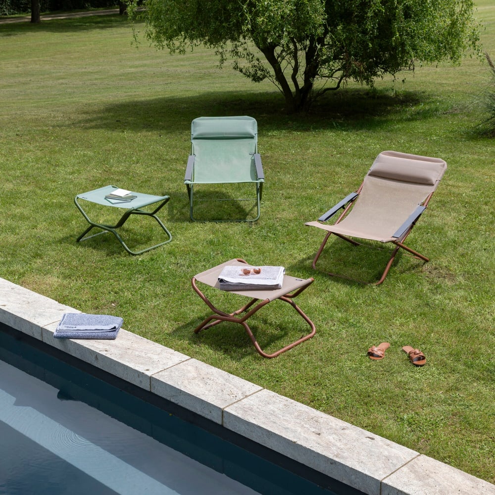 Chilienne pliante en acier vert L93xl67xH88