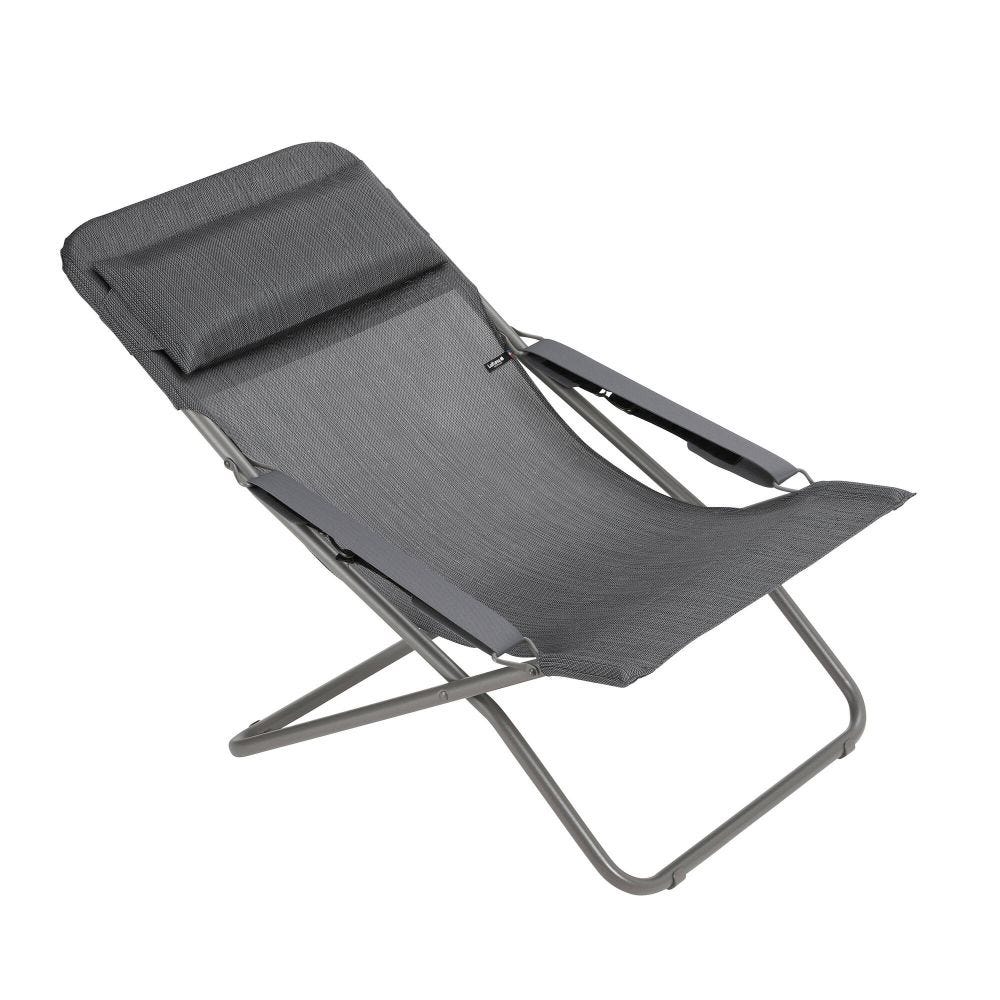 Chilienne pliante en acier gris L93xl67xH88