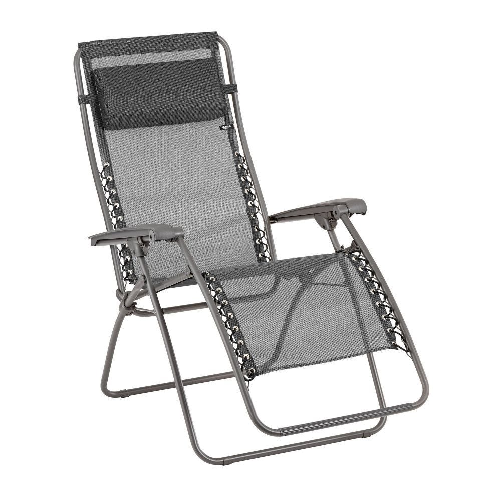 Fauteuil relax zéro gravité en acier noir L87xl67xH115