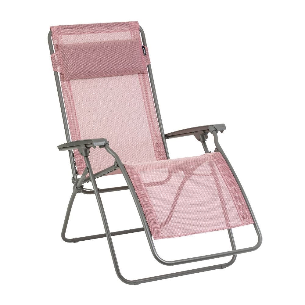 Fauteuil relax zéro gravité en acier rose L88xl67xH114