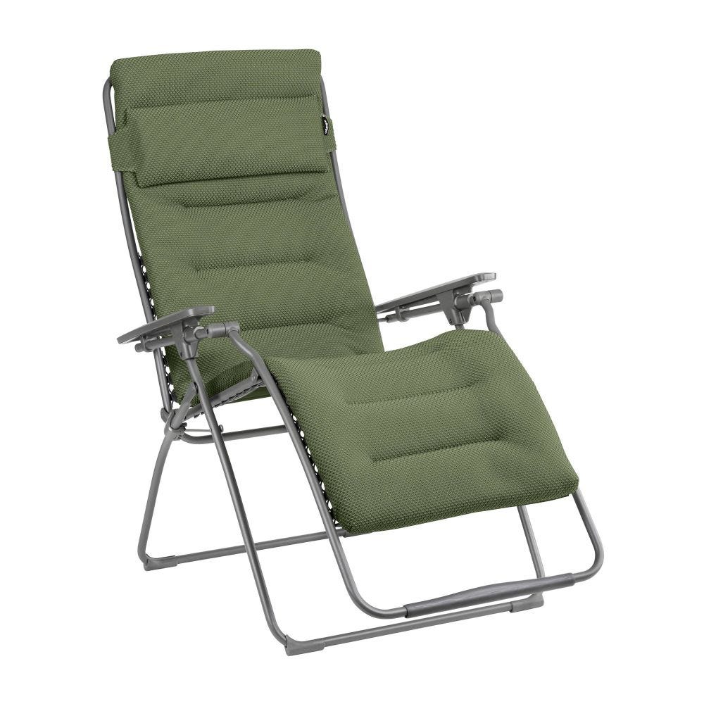 Fauteuil relax zéro - vert acier