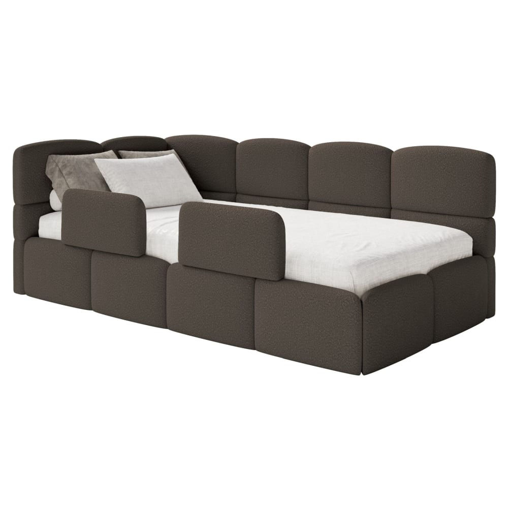 Lit ado 90x200, gauche, - brun