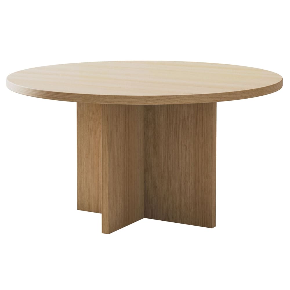 Selsey Couchtisch rund 76x76 cm, Holzoptik Eiche Lindberg style modern Beige Spanplatte