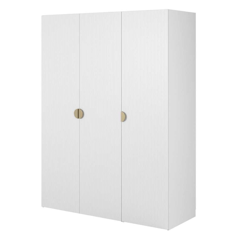 Selsey Kleiderschrank 3T mit 2 Stangen, 150 cm, weiß style modern - Spanplatte