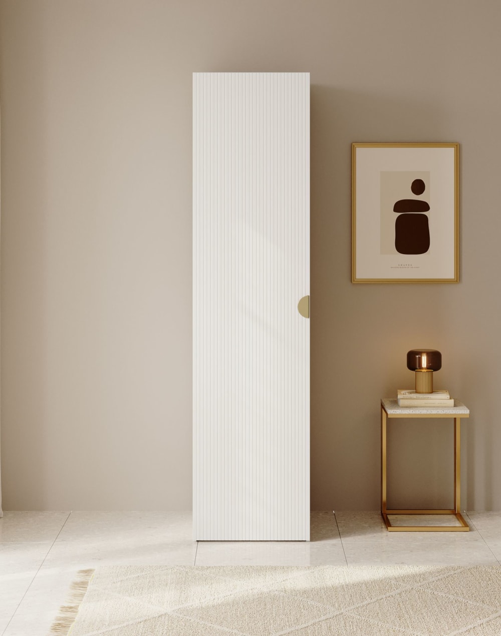 Kleiderschrank 1T mit Stange, 50 cm, weiß - Maisons Du Monde