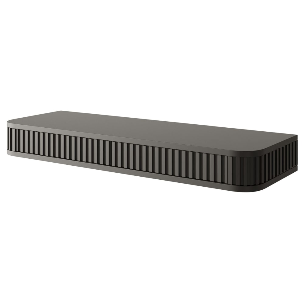 Coiffeuse suspendu avec 2 tiroirs noir 113 cm