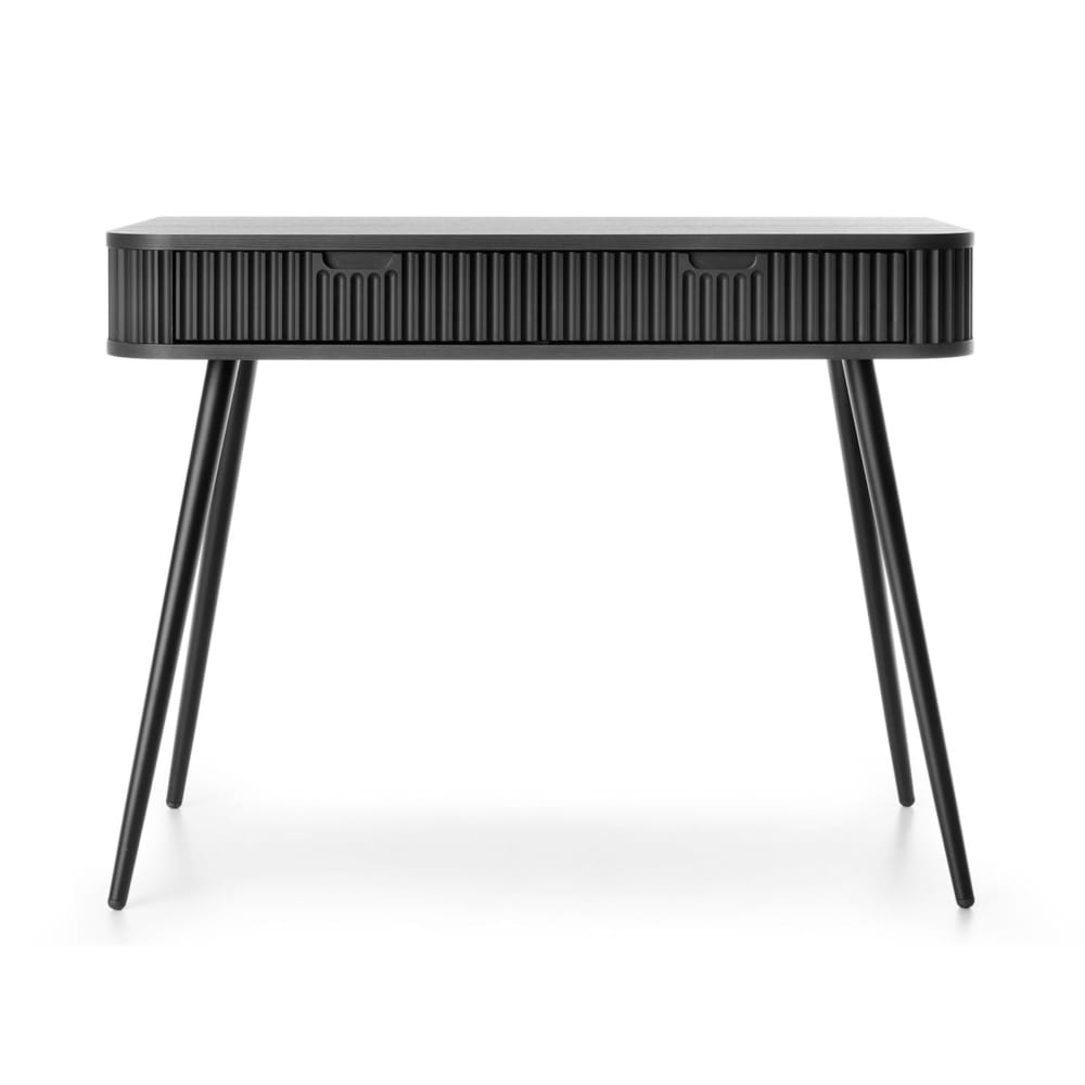 Selsey Schminktisch mit 2 Schubladen, schwarz, 110 cm style modern - Spanplatte