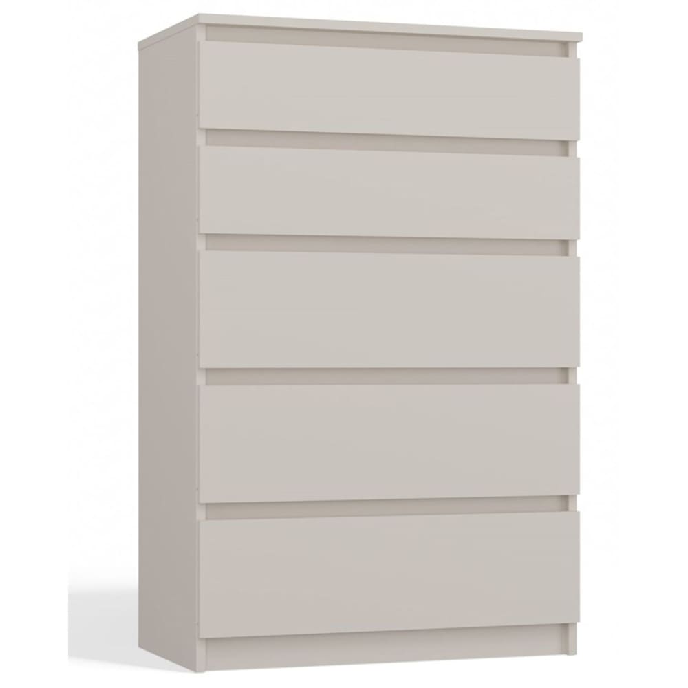 Selsey Kommode mit fünf Schubladen, greige, 70 cm style classic chic Taupe Spanplatte