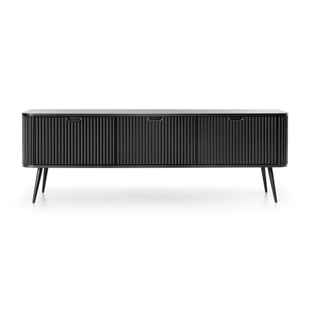 Meuble tv 3 portes noir