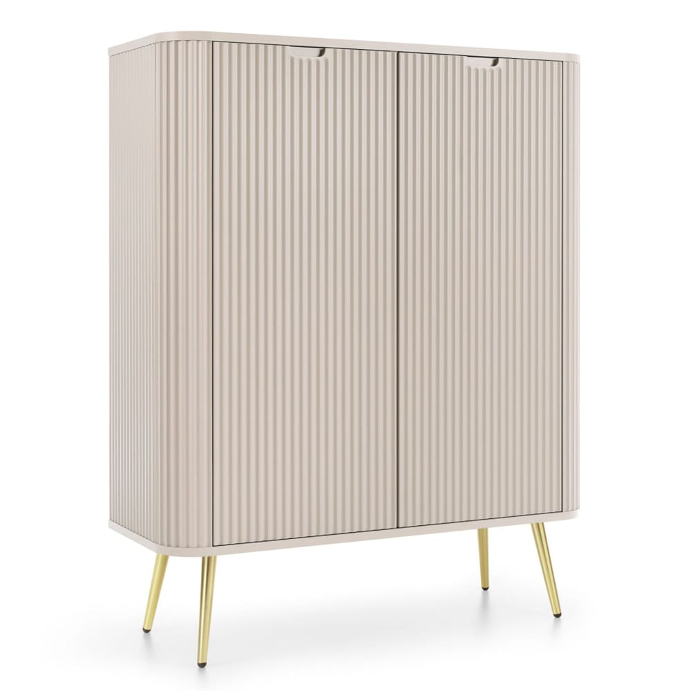 Selsey Highboard 2-türig, greige, 103 cm style modern Taupe Spanplatte
