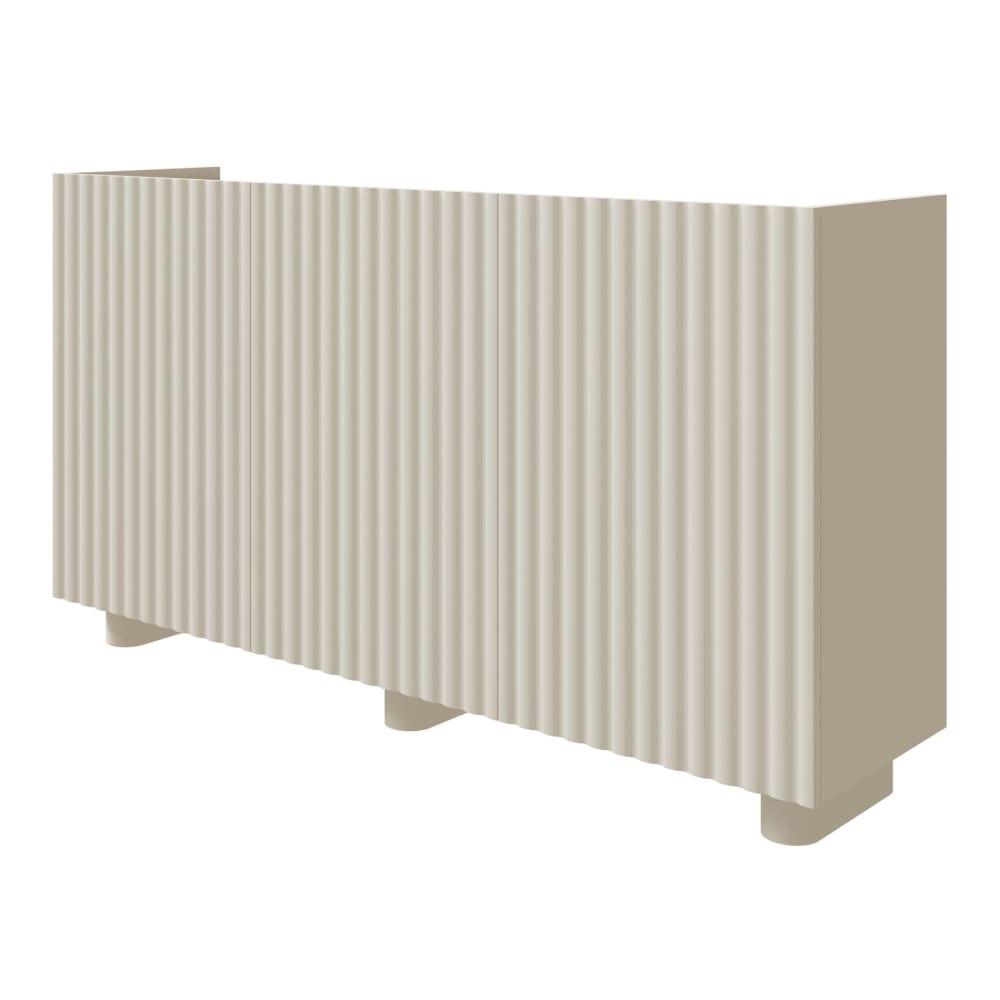 Buffet 3 portes, grège, 144 cm