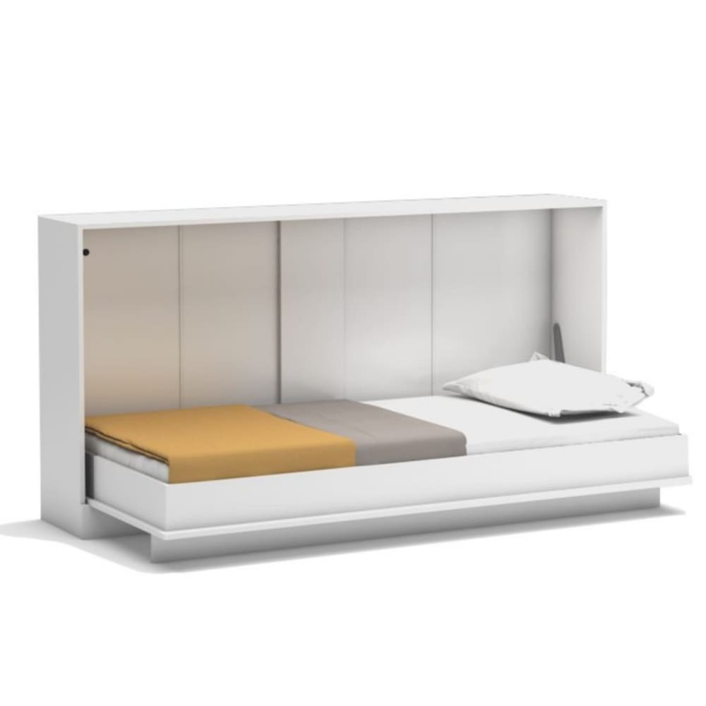Lit escamotable blanc 108x215x38cm Lit escamotable blanc 108x215x38cm