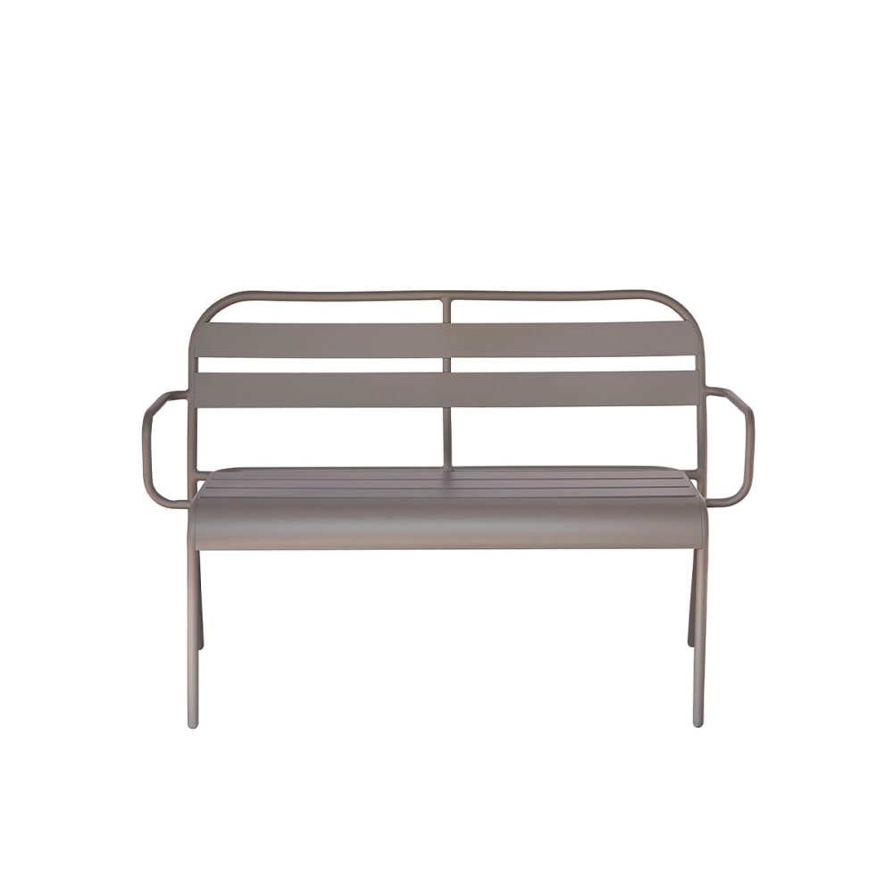 banc en aluminium gris