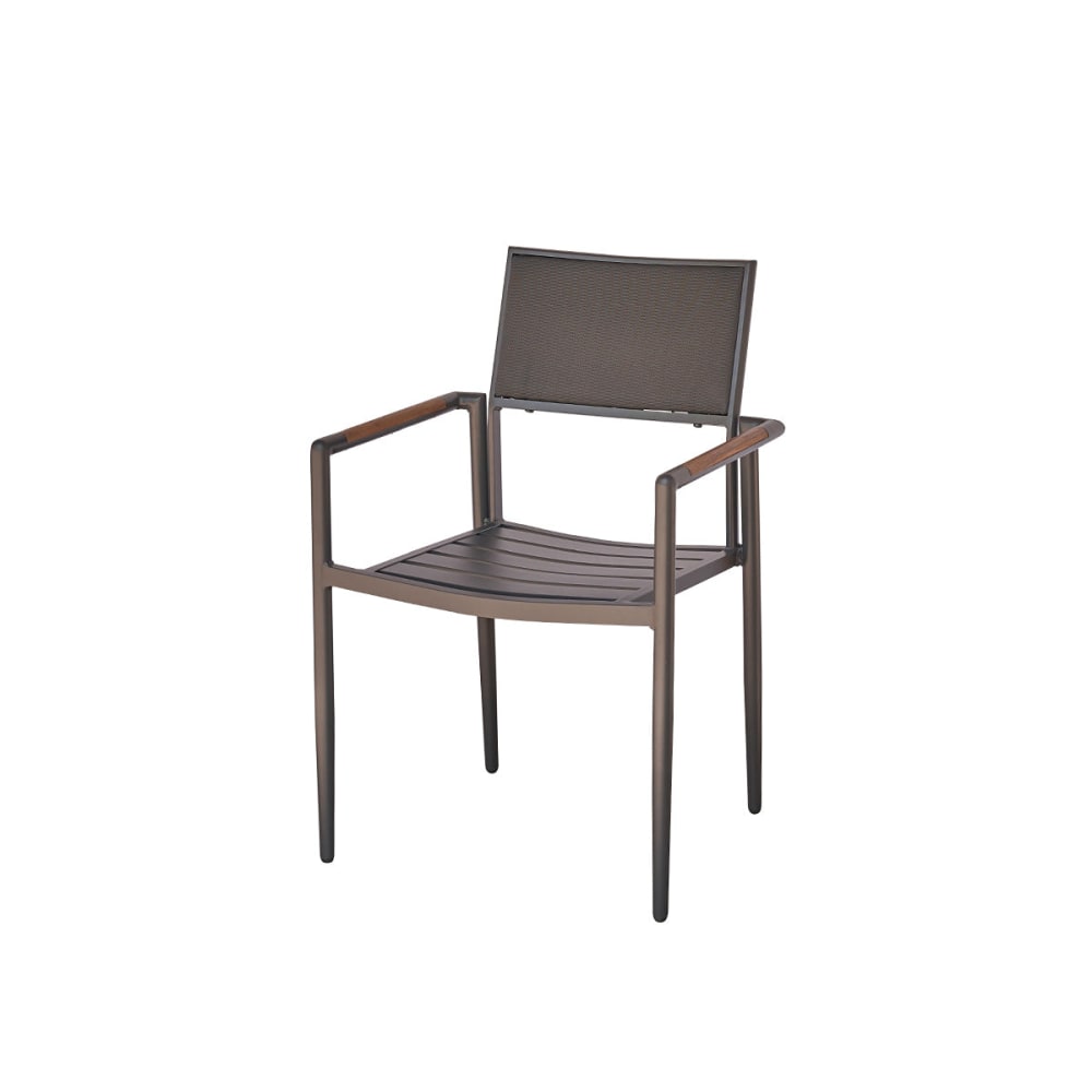 Fauteuil de jardin en teck massif et aluminium