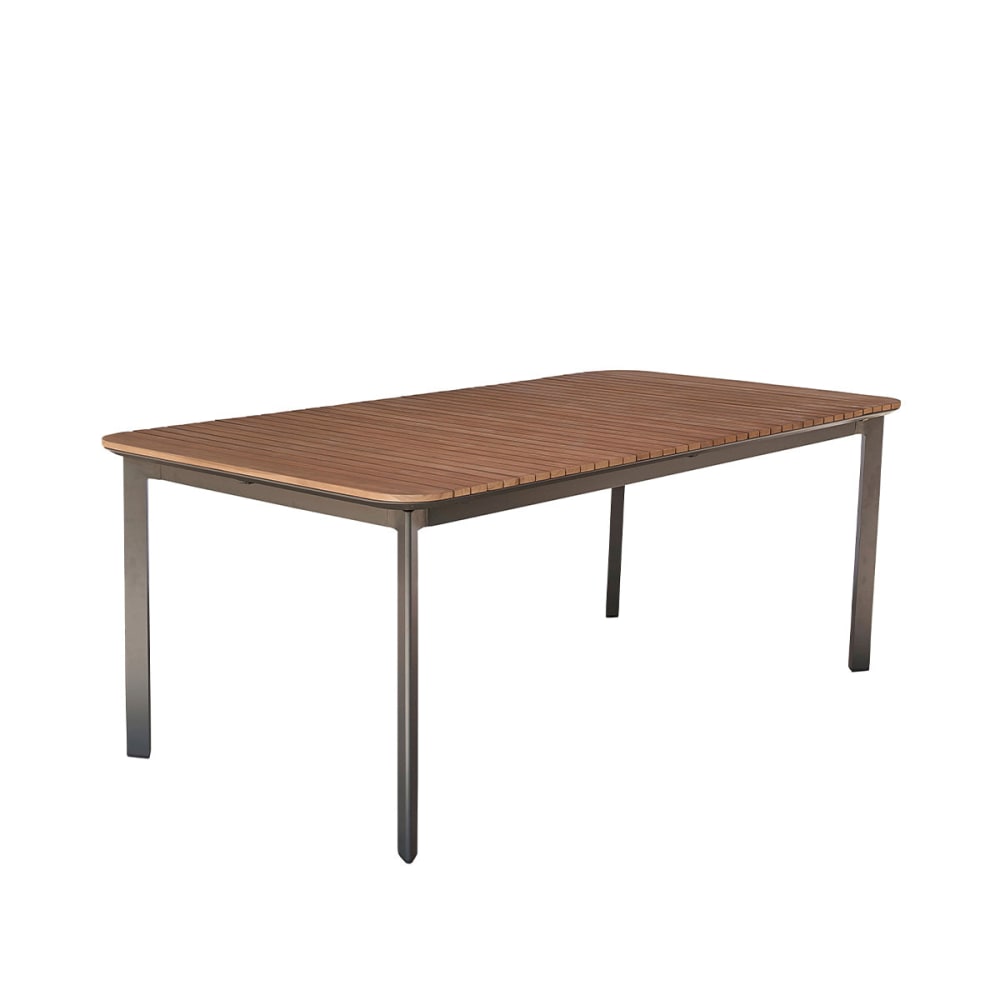 Table en teck massif et aluminium 200cm