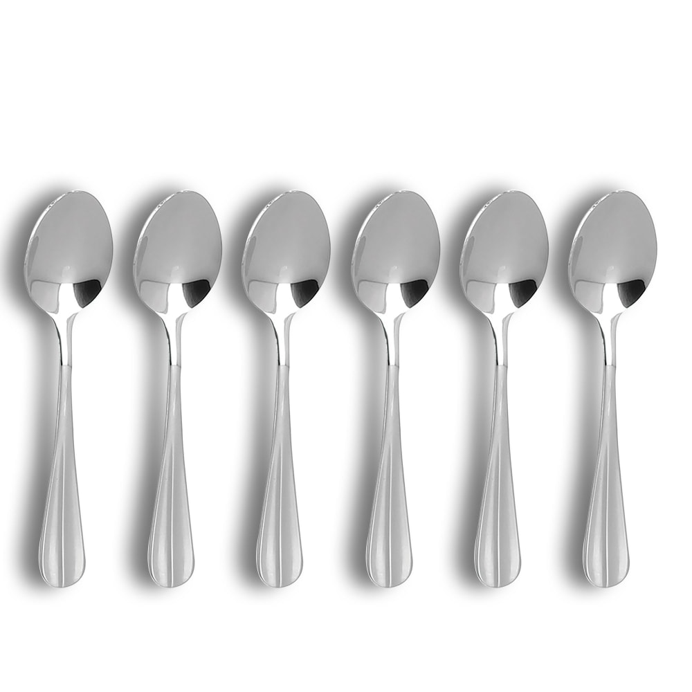 Lot de 6 cuillères à café en acier inoxydable