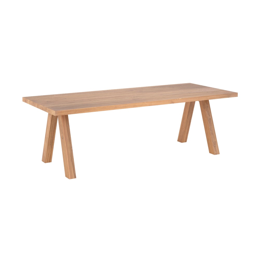 Table de jardin en bois de teck recyclé 10 personnes