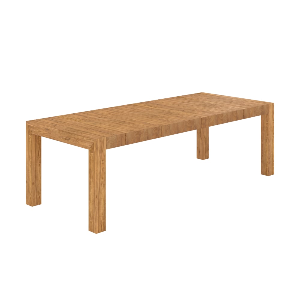 Table de jardin rectangulaire en bois de teck recyclé 10 personnes