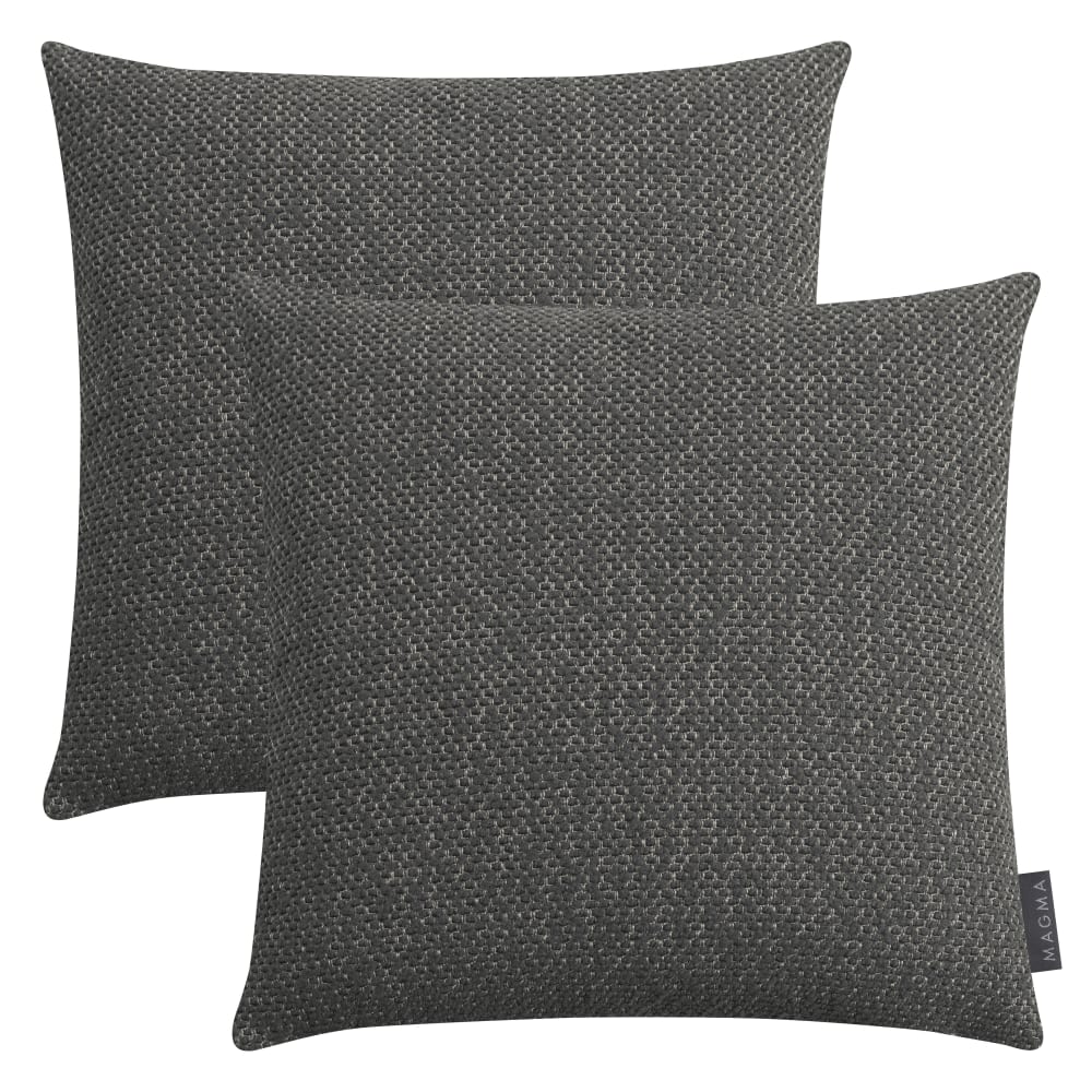Housses de coussin d'extérieur anthracite 40x40-Lot de 2