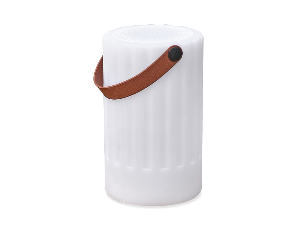 Lampe enceinte bluetooth sans fil poignée cuir
