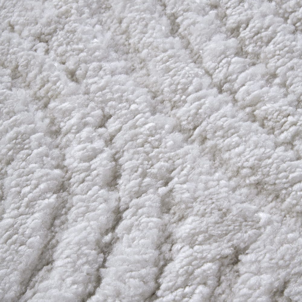 Tapis en relief à poils longs crème - elle decoration 120x170cm — vue 4