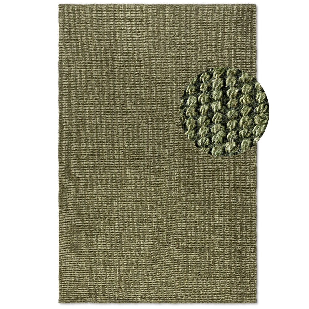 Tapis en Jute Bouclé vert 160x230cm