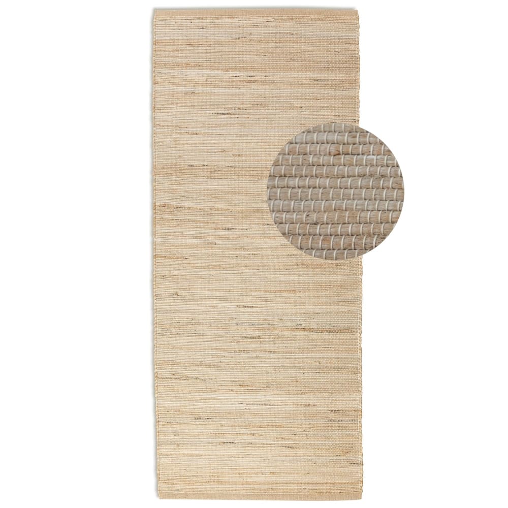 Tapis couloir en Jute beige naturel 80x200cm