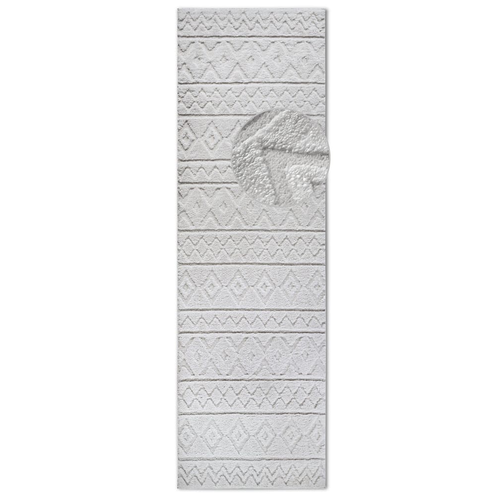 Tapis en relief à poils longs crème - ELLE Decoration 80x120cm